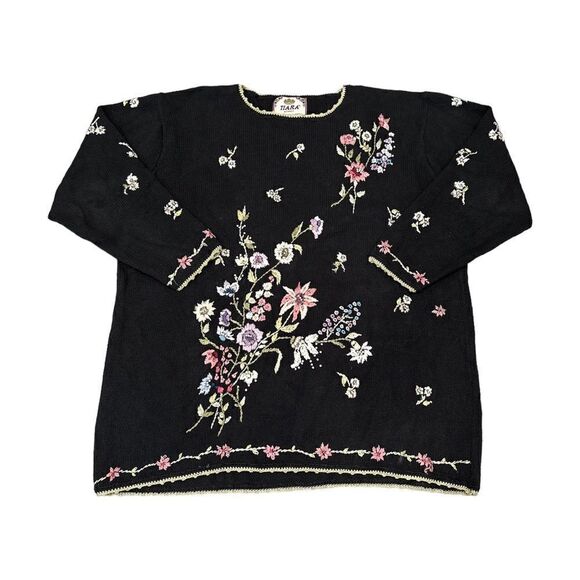 Tiara Floral Embroidered Sweater - Picture 1 of 4